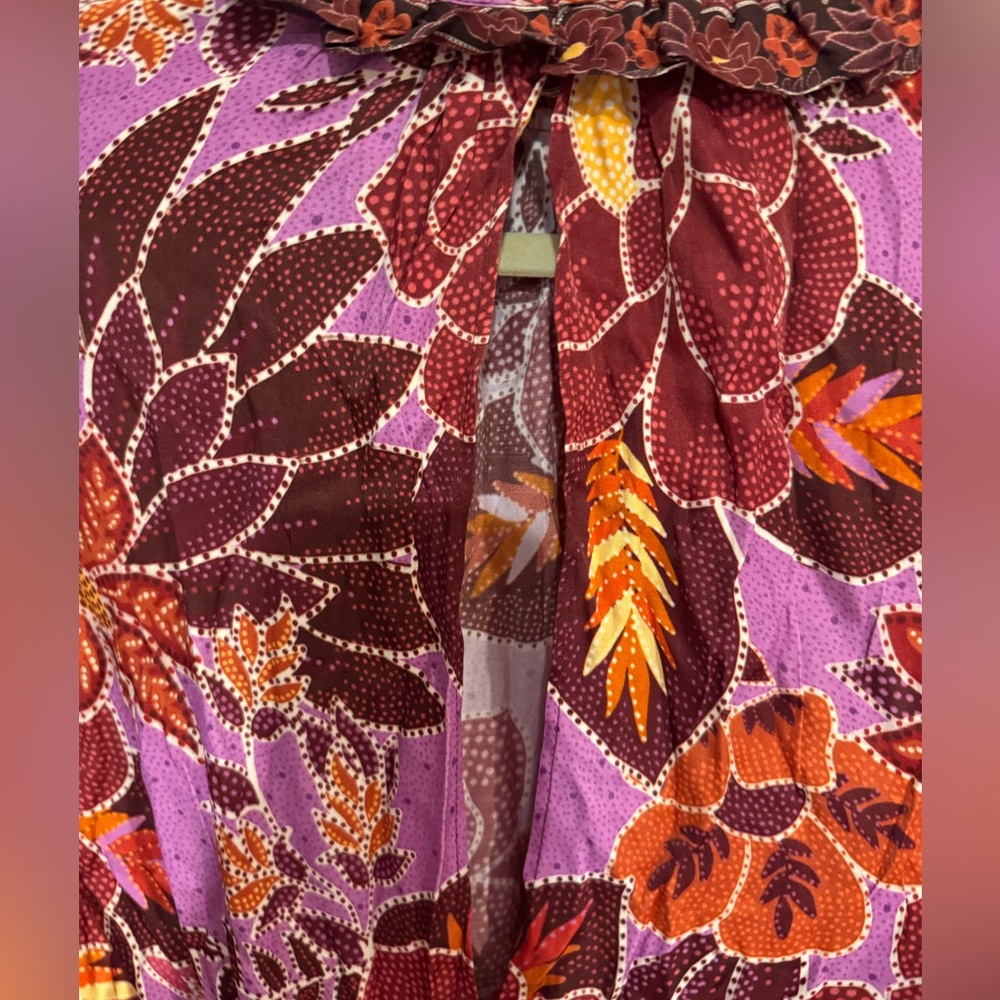 Farm Rio Sweet Floral Lilac Midi Dress - Picture 13 of 16